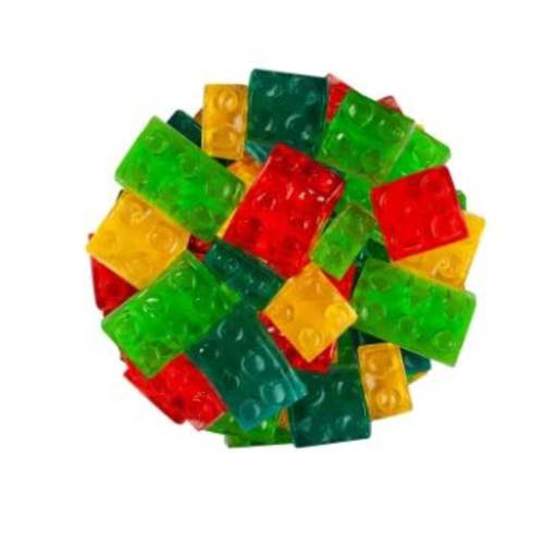 FirstChoiceCandy 3D Rainbow Juicy Gummy Candy (3D Building Blocks, 2 Pound)