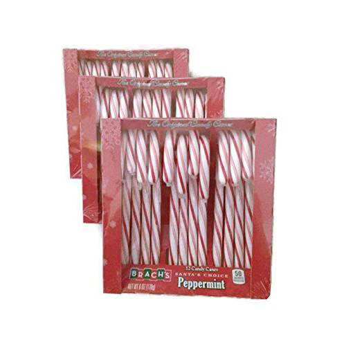 Brach’s 12 Peppermint Candy Canes, 12 Count (Pack of 3)