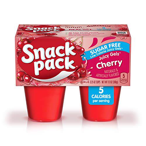 Snack Pack Sugar-Free Cherry Juicy Gels, 4 Count