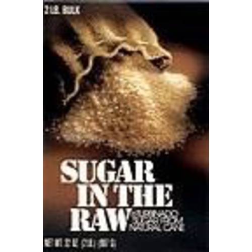 Sugar In The Raw Granulated Turbinado Cane Sugar, Pure Natural Sweetener, Hot & Cold Drinks, Coffee, Cooking, Baking, Vegan, Gluten-Free, Non-GMO, Bulk Sugar, 2lb Bag (12-Pack)