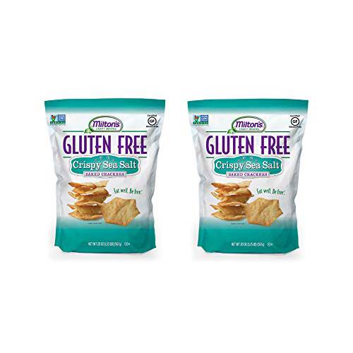 Milton’s Gluten Free Crackers (Crispy Sea Salt). Crispy & Gluten-Free Grain Baked Crackers (Pack of 2, 20 oz).