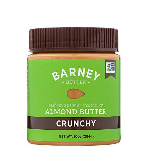 BARNEY Almond Butter, Crunchy, No Stir, Non-GMO, Skin-Free, Paleo Friendly, KETO, 10 Ounce
