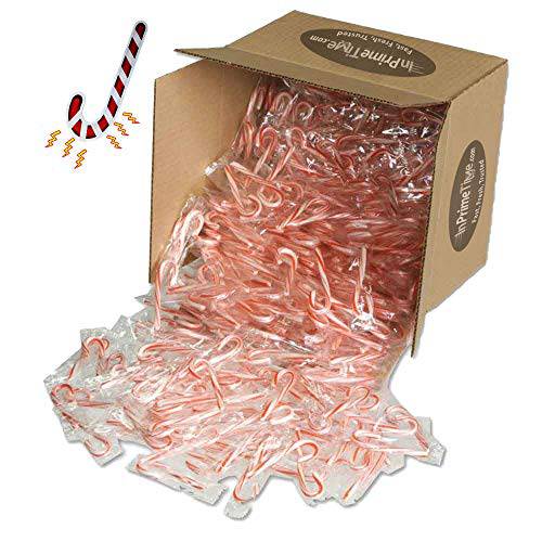 Bobs Red & White Mini Peppermint Candy Canes - Bulk Pack - Over 1,000 Candy Canes with Exclusive InPrimeTime Candy Cane Magnet