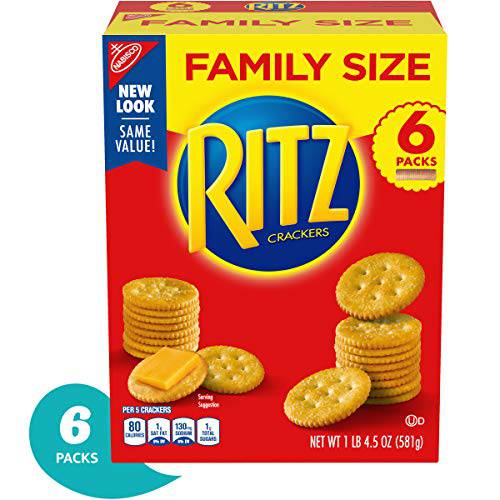 RITZ Original Crackers, Family Size, 6 - 20.5 oz Boxes