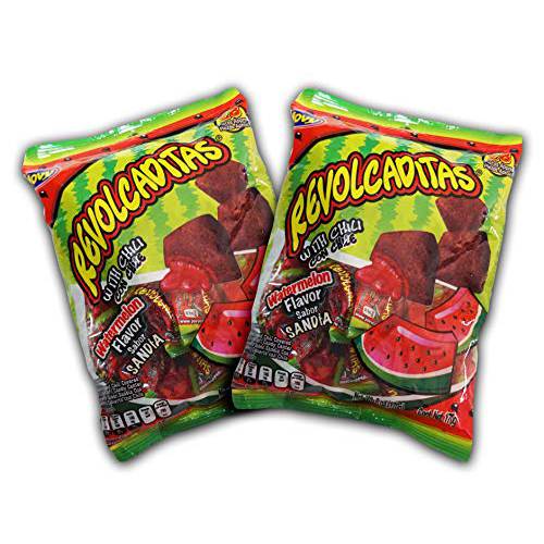 Jovy Revolcaditas with Chili Watermelon (Pack of 2) | 6oz Bag | Spicy Candy