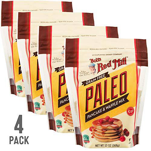Bob’s Red Mill Resealable Gluten Free Paleo Pancake & Waffle Mix, 13 Oz (4 Pack)