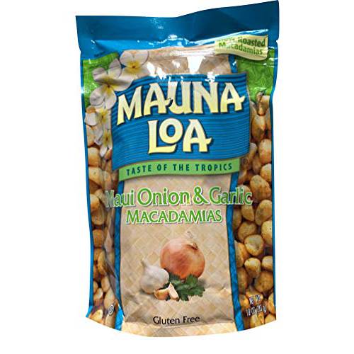 Hawaiian Roasted Macadamia Nuts (Maui Onion and Garlic, 10 Ounce)