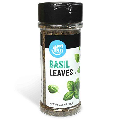 Amazon Brand - Happy Belly Basil Leaves, 0.95 Ounces