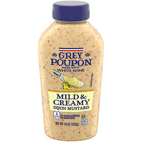 Grey Poupon Mild & Creamy Dijon Mustard (8 ct Pack, 10 oz Bottles)