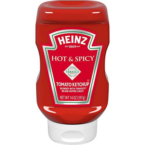Heinz Hot & Spicy Tomato Ketchup Blended with Tabasco Pepper Sauce (6 ct Pack, 14 oz Bottles)