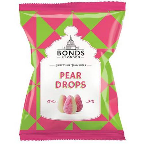 Original Bonds London Pear Drops Bag Sugar Coated Pear Flavored Boiled Sweets A Classic Sweetshop Favorite Imported From The UK England The Best Of British Candy Bannana And Pear Flavour