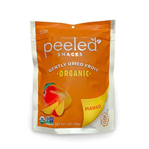 Peeled Snacks Organic Dried Fruit, Mango, 7oz. –Healthy, Vegan Snacksfor On-the-Go, Lunch and More