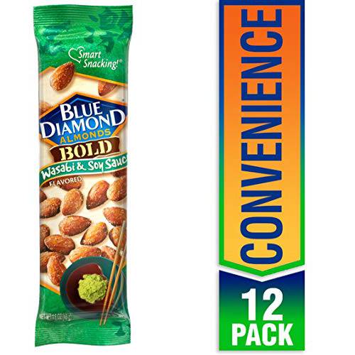 Blue Diamond Almonds, Bold Wasabi & Soy, 1.5 Ounce (Pack of 12)