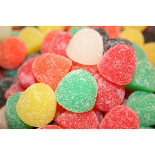 FirstChoiceCandy Giant Gumdrops Assorted Sugar Sanded Gum Drops In A Resealable Bags 3 LB