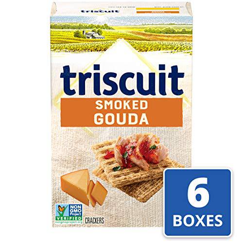 Triscuit Smoked Gouda Whole Grain Wheat Crackers, 8.5 Ounce (Pack of 6)