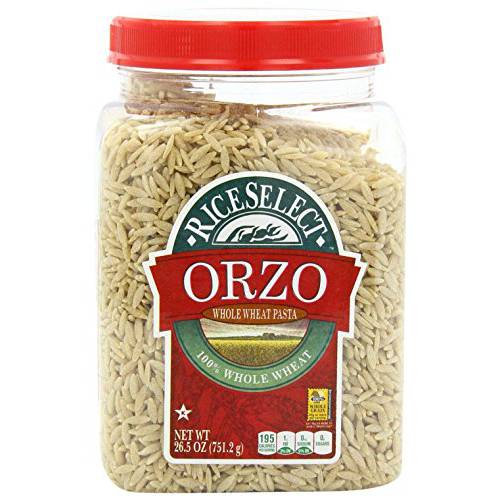 RiceWhole Wheat Orzo Rice-Shaped Pasta, Non-GMO, Vegan, 1.66 Pound (Pack of 1)