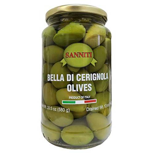 Sanniti Whole Bella Di Cerignola Olives Jar, 20.5 oz