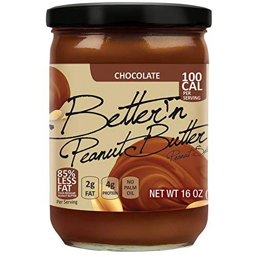 Pack of 3, Better’n Peanut Butter, Chocolate Peanut Spread, Low Fat and Gluten Free, 16 Ounces