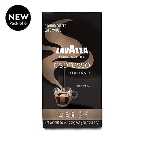 Lavazza Espresso Italiano Ground Coffee, 100% Arabica, 20 oz Soft Bag, Premium Quality, 100% Arabic Ground Coffee, Value Pack Pack of 6