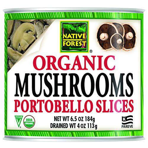 Native Forest Organic Sliced Portobello Mushrooms, 6.5 Ounce (Pack of 12)