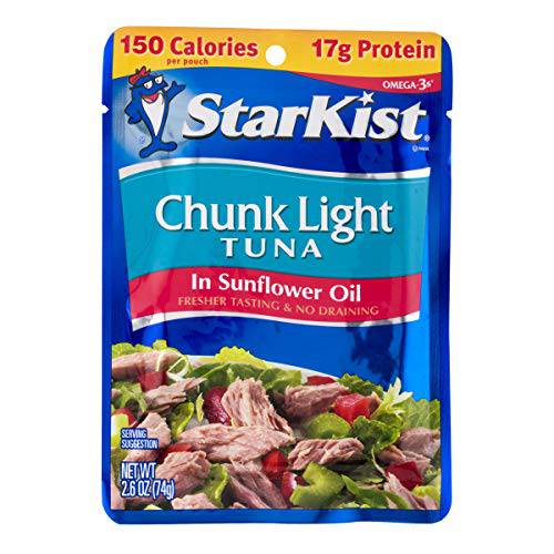 StarKist Chunk Light Tuna in Sunflower Oil, 2.6 Oz, Pack of 24