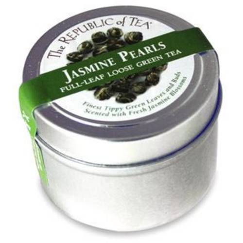 The Republic of Tea Jasmine Pearls Full-Leaf Loose Green Tea | 1 Pound Bulk Bag | Steeps 200 Cups