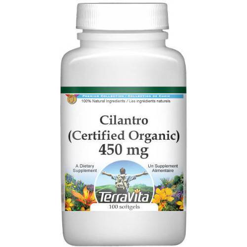 Cilantro (Coriander) (Certified Organic) - 450 mg (100 Capsules, ZIN: 517612) - 3 Pack