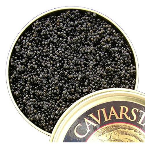 American Hackleback Sturgeon Caviar - Black - Fresh, Domestic Caviar Food with Delicious Mild Flavor (7 Oz)
