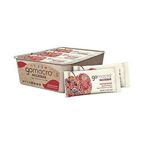 GoMacro MacroBar Organic Vegan Snack Bars - Granola + Coconut (2.3 Ounce Bars, 12 Count)