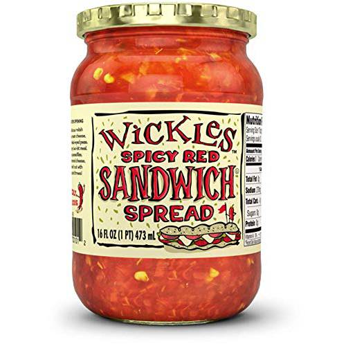 Wickles Pickles Spicy Red Sandwich Spread (3 Pack - 16oz Each) - Red Pepper & Jalapeno Pickle Relish - Slightly Sweet, Definitely Spicy, Wickedly Delicious