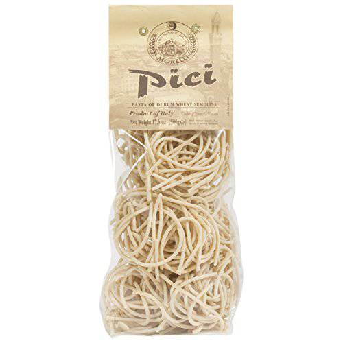 Morelli Pici Pasta di Toscana - Gourmet Italian Pasta - Organic Pici Noodles - Thick Organic Pasta Nests Made in Italy from Durum Wheat Semolina - 17.6oz (500g) - Pack of 2
