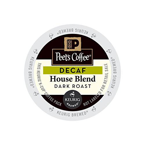 Peet’s Coffee & Tea Coffee Decaf House Blend K-Cup Portion Pack for Keurig K-Cup Brewers, 88 Count