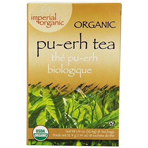 Uncle Lee’s Organic Pu-Erh Tea, 100% Natural Chinese Tea, Fresh & Full Earthy Flavor, Enjoy as Hot Tea or Iced Tea Beverages, Coffee Alternative, 4 Pack - 18 Tea Bags per Box