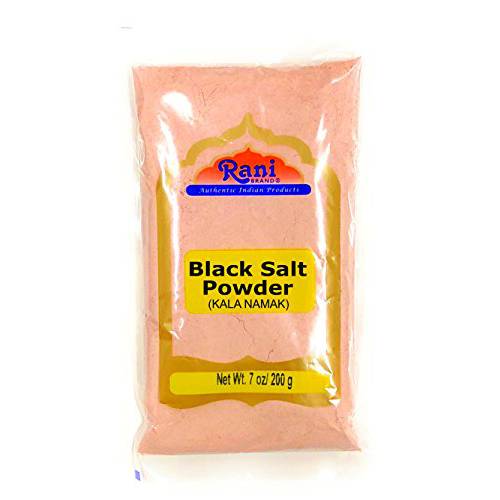 Rani Black Salt Powder (Kala Namak) Mineral 5oz (142g) PET Jar ~ Unrefined, Pure and Natural | Vegan | Gluten Friendly | NON-GMO | Indian Origin | Perfect for Tofu Scramble
