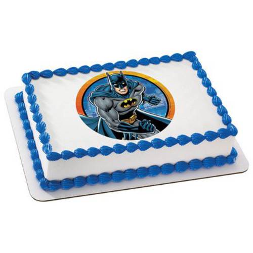 Whimsical Practicality Batman Edible Icing Image Cake Topper, 7.5 Round