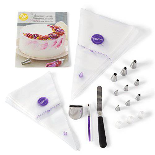 Wilton How to Decorate with Fondant Shapes and Cut-Outs Kit - 14-Piece Cake Decorating Kit with 3 Fondant Cutouts, Fondant Shaping Set, Roller, Dusting Pouch, 6 Cutters, Video Tutorial