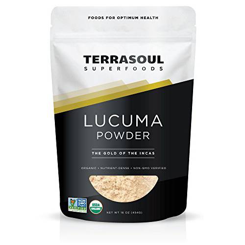 Terrasoul Superfoods Organic Lucuma Powder, 2 Lbs (2 Pack) : Beta Carotene, Low Glycemic, Prebiotic