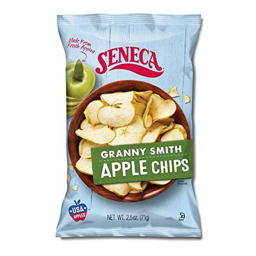Seneca Granny Smith Apple Chips | Made from Fresh Apples | 100% Granny Smith Apples | Yakima Valley Orchards of Washington | Crisped Apple Perfection | Foil-Freshness bag | 2.5 ounce (Pack of 12)