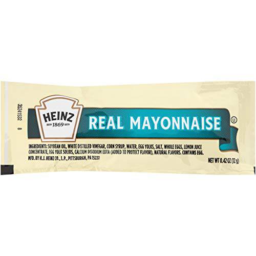 Heinz Real Mayo Mayonnaise Single Serve Packets, 200 Count (Pack of 1)