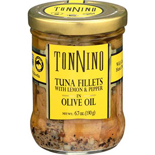 Tonnino Tuna Fillets - Lemon and Pepper, Olive Oil - 6.7 Ounce (Pack of 6)