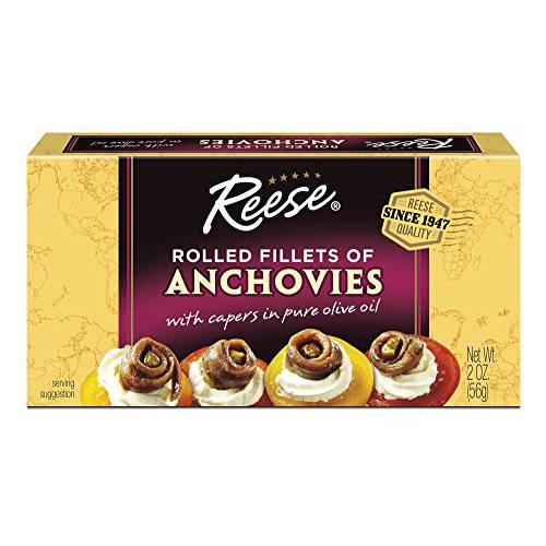 Reese Rolled Anchovies, 2 Ounce Tins (Pack of 10)
