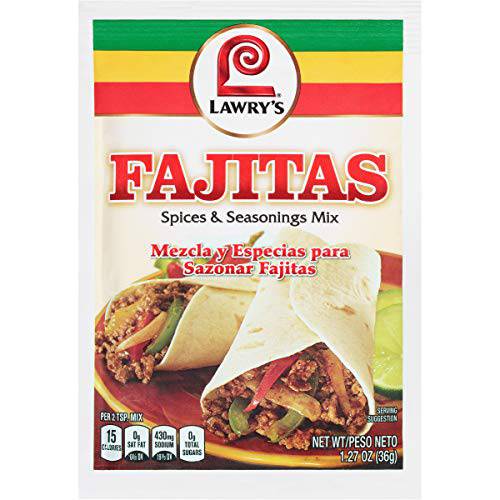 Lawry’s Fajita Seasoning Mix,1.27 Ounce (Pack of 12)