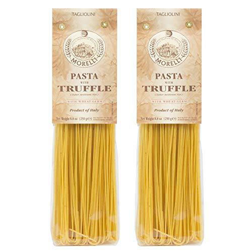 Morelli Truffle Tagliolini Italian Pasta - Gourmet Pasta - Handmade in Small Batches - Imported Italian Pasta Noodles - Durum Wheat Semolina Pasta - 8.8 Ounce / 250g (2 Pack)