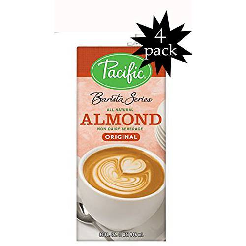 Pacific Natural Foods Barista Series Almond Blenders, Plain, 32-ounce Containers