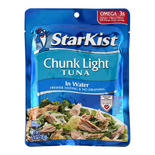 StarKist Chunk Light Tuna in Water - 6.4 oz Pouch (Pack of 12)