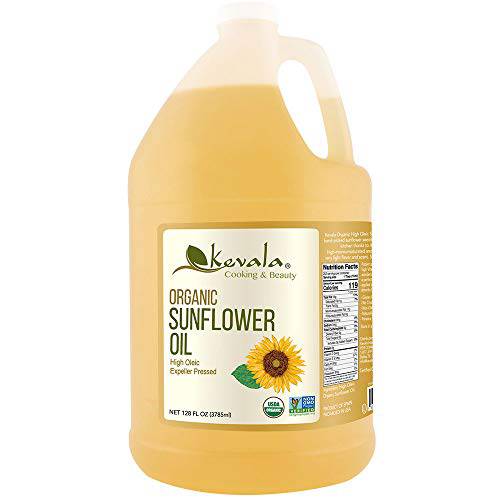 Kevala High Oleic Organic Sunflower Oil, 1 Gallon