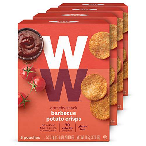 WW Barbecue Potato Crisps - Gluten-free, 2 SmartPoints - 4 Boxes (20 Count Total) - Weight Watchers Reimagined