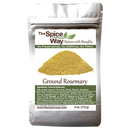 The Spice Way Ground Rosemary - rosemary powder ground pure from rosemary leaves - 4 oz resealable bag