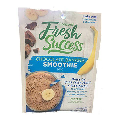 Concord Foods Chocolate Banana Smoothie Mix, 1.3 oz Pouch (VALUE Pack of 18 Pouches)