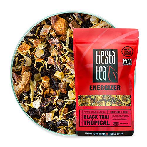 Tiesta Tea - Black Thai Tropical, Loose Leaf Mango Citrus Black Tea, High Caffeine, Hot & Iced Tea, 1 lb Bulk Bag - 200 Cups, Natural, Flavored, Black Tea Loose Leaf
